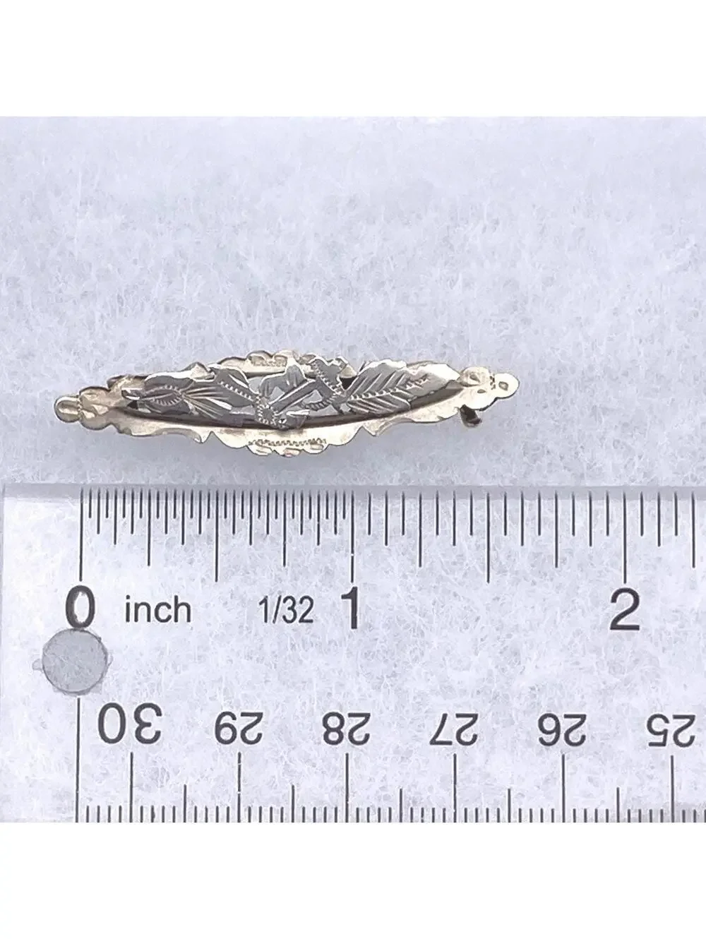 Antique Victorian Pearce & Thompson Birmingham Sterling Silver Bar Brooch.